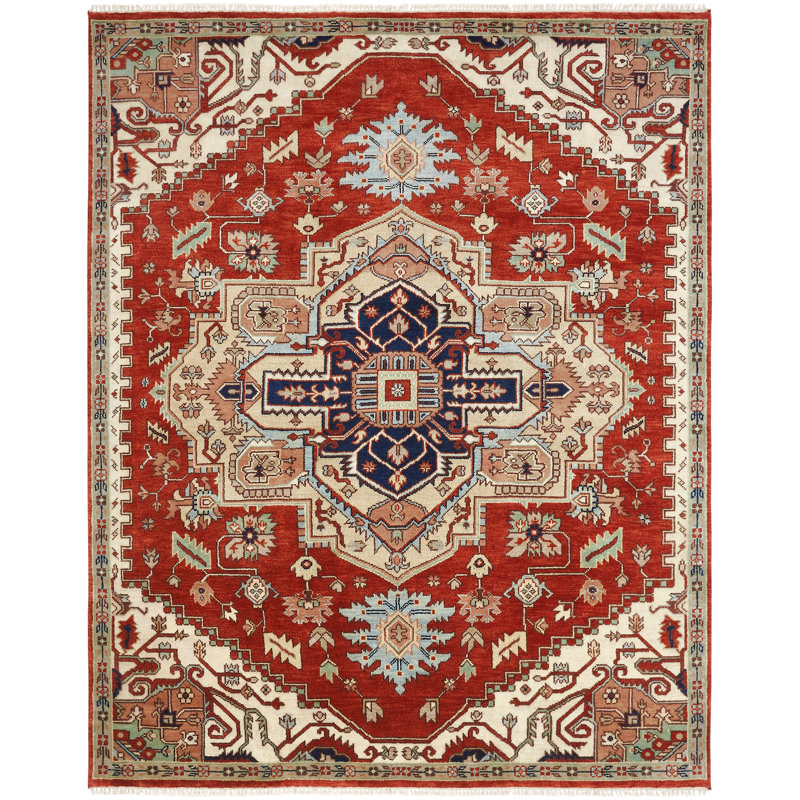 Vallelunga Wool Oriental Indoor Rug, Rectangle 10' x 14'