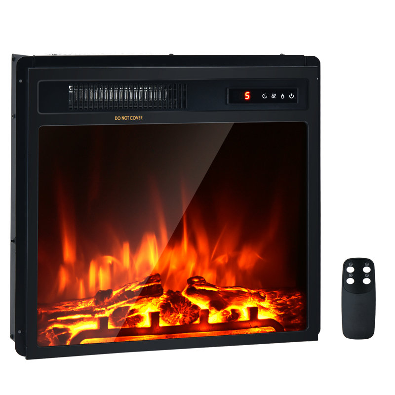 Fuentes Belfry Heating 51cm W Black Electric Fireplace