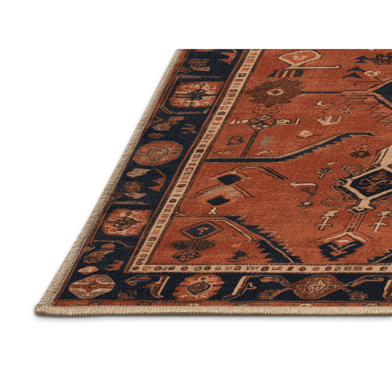 Tapis brun lavable à la machine, Rectangle 5 pi x 8 pi