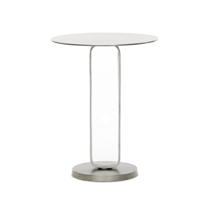 Table de bout Stanza, Nickel/Silver