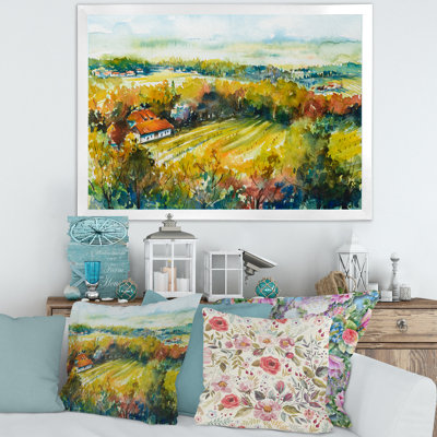 Paysage d'automne champêtre - Peinture sur toile