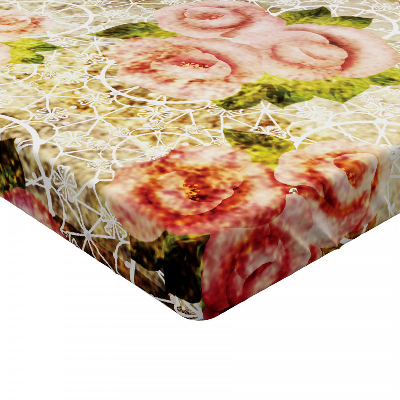 Microfiber Floral Fitted Sheet, Twin XL Fitted Sheet