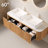 48" Bathroom Vanity with Sink, 2 Large Storage Drawer, Ceramic Basins with Marble Top, Pre-Assembled-1381442018