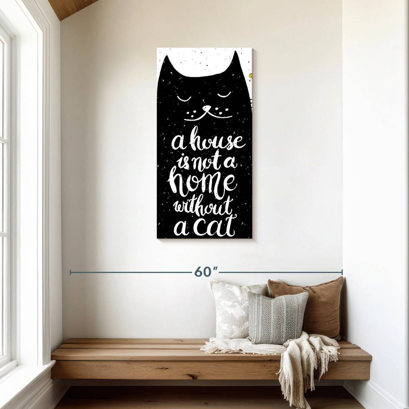 Typographie des amoureux des chats, H 42 po x l 21 po