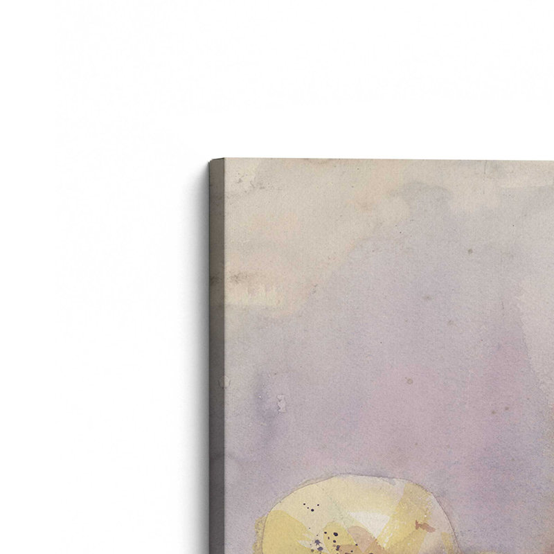 «Flower & Lemon Still Life» par Stephen Calcasola, reproduction d'art sur toile, H 18 po x l 24 po