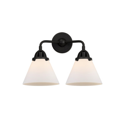 Éclairage pour meuble-lavabo de salle de bain 2 cônes 8 "2 lumières 16" Shauna