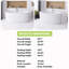 63 po X 31 po Baignoire de trempage autoportante en acrylique blanc brillant