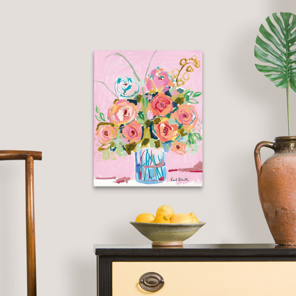 " Dreaming In Ballet Slipper Pink " by Kait Roberts Painting Print Ivy Bronx 