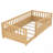 Montessori Wooden Floor Bed With Integral Construction And Super High Security Barrier For Children-1784458422