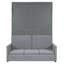 Lit escamotable double pleine grandeur avec coussin, gris (OLD SKU: LP000890AAE)