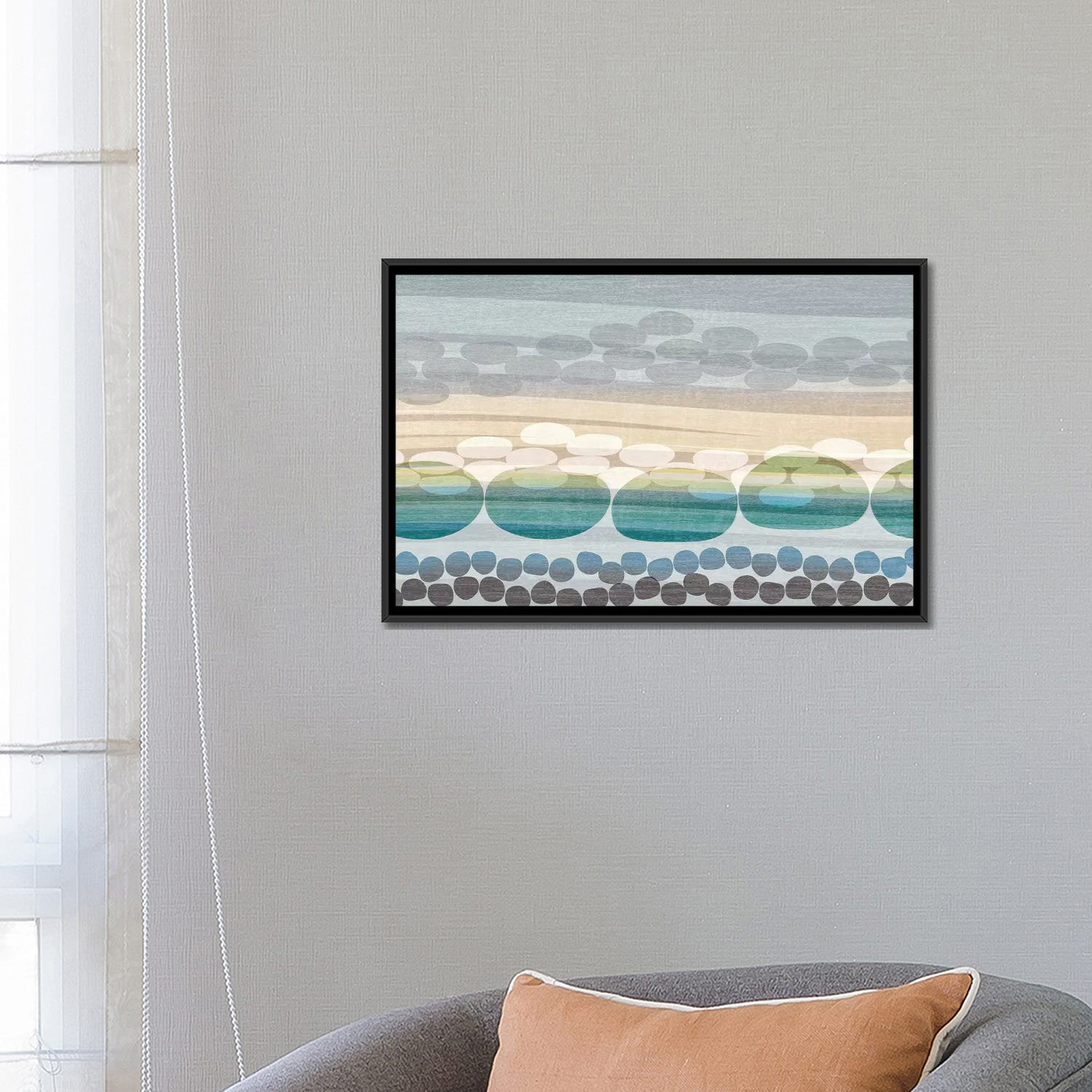 East Urban Home 'Pebble Beach' Graphic Art Print on Wrapped Canvas ...