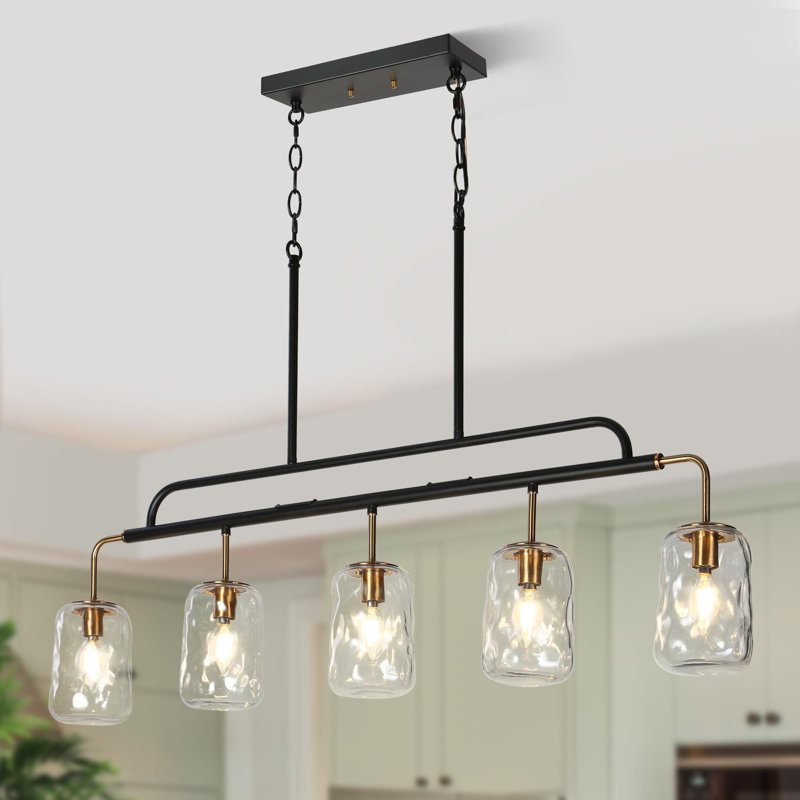 Lustre linéaire à intensité variable 5 lumières l 41 po Bergeson