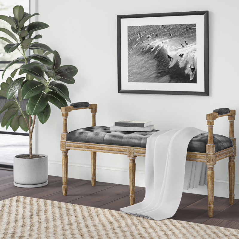 Banc rembourré Mcateer, Gris
