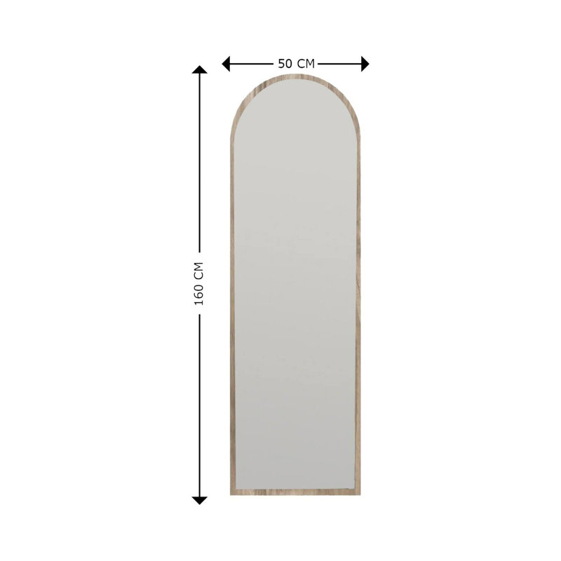 Gonde Engineered Wood Flat Mirror, Walnut