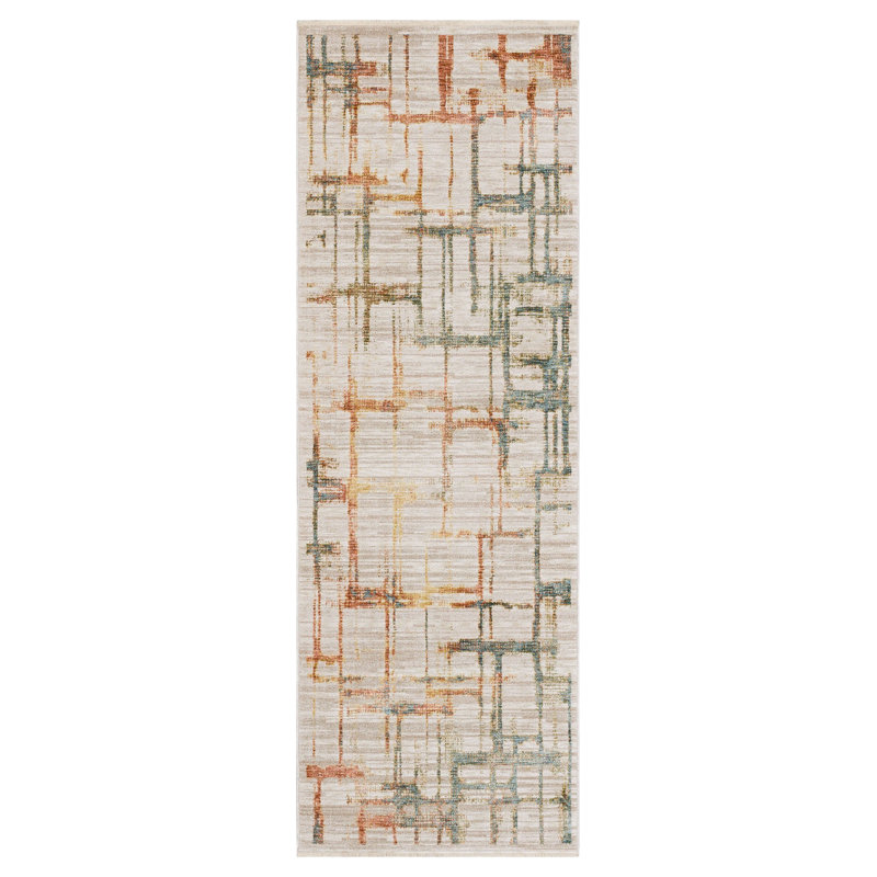 Tapis beige Karastan Rugs Souvenir, Tapis de couloir 2 pi 6 po x 7 pi 6 po