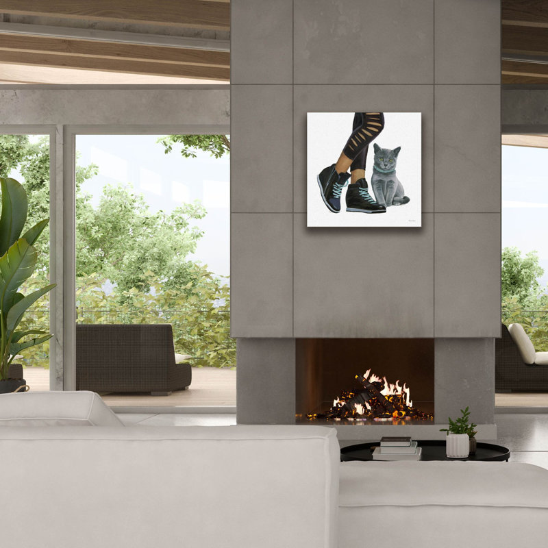 «Cutie Kitties 5» par Emily Adams, art mural sur toile, H 26 po x l 26 po x P 1,5 po