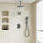 Rainfall Symphony 12inch 3-Function Dual Shower Head Thermostatic Shower System with 3 Sprays Handheld-88543407