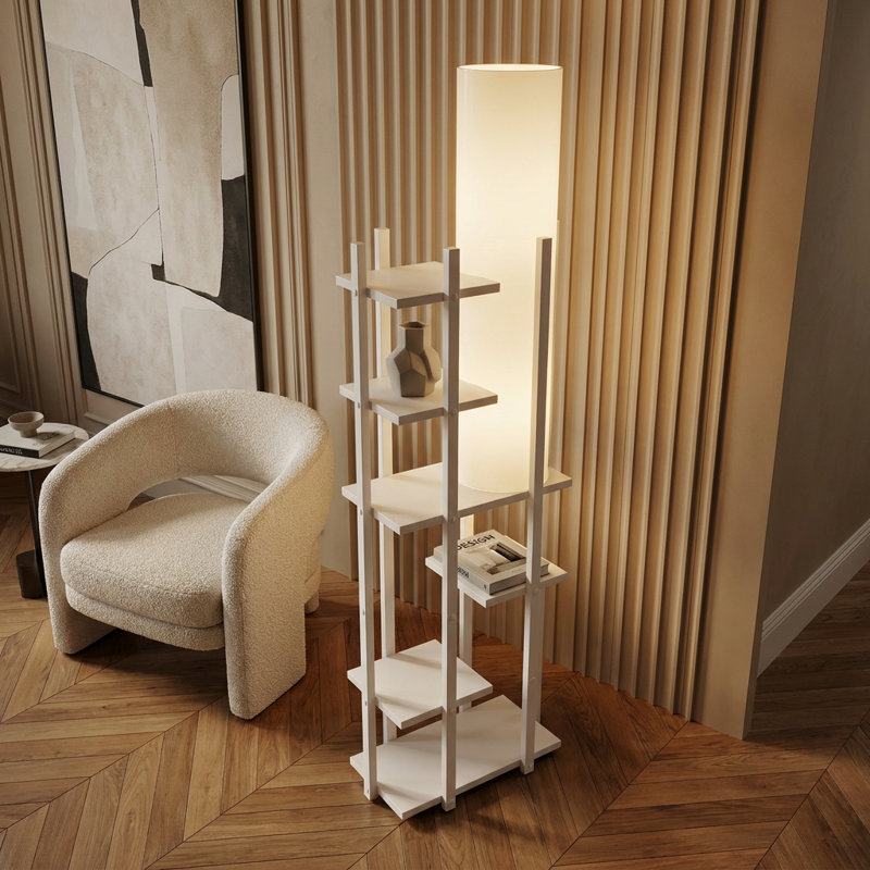 Lampe sur pied cascade blanche Cascade