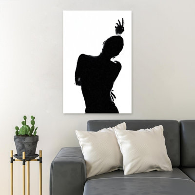 Illustration de l'homme noir - 1 pièce, impression sur toile tendue