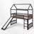 Twin Size Low Loft Bed With Slide-1225399311