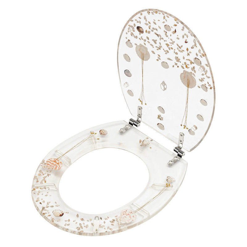 Housse de siège de toilette ovale en résine transparente de conception unique