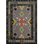 Tapis tribal multicolore 9 x 10 pour un décor bohème chic