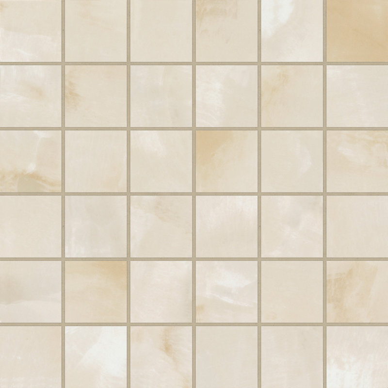 Gemma 12" x 12" Polished Porcelain Marble Look Wall & Floor Tile, Beige Onyx