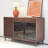 Tempered Glass Door Adjustable Buffet Table