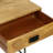 Table d'appoint en bois de manguier en forme de C-1271039485