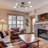 Dorae 6 - Light Dimmable Sputnik Modern Linear Chandelier Semi Flush Mount Ceiling Light-80078260-148584384