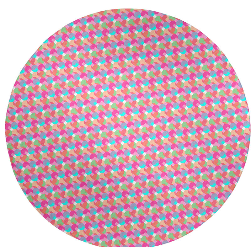 Tapis de la zone rose octogones, Rond 5 pi