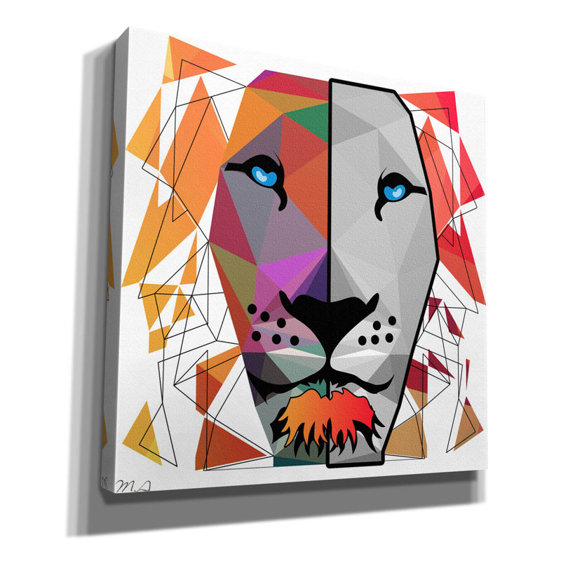 «The King» par Mark Ashkenazi, art mural sur toile, H 12 po x l 12 po x P 0,75 po