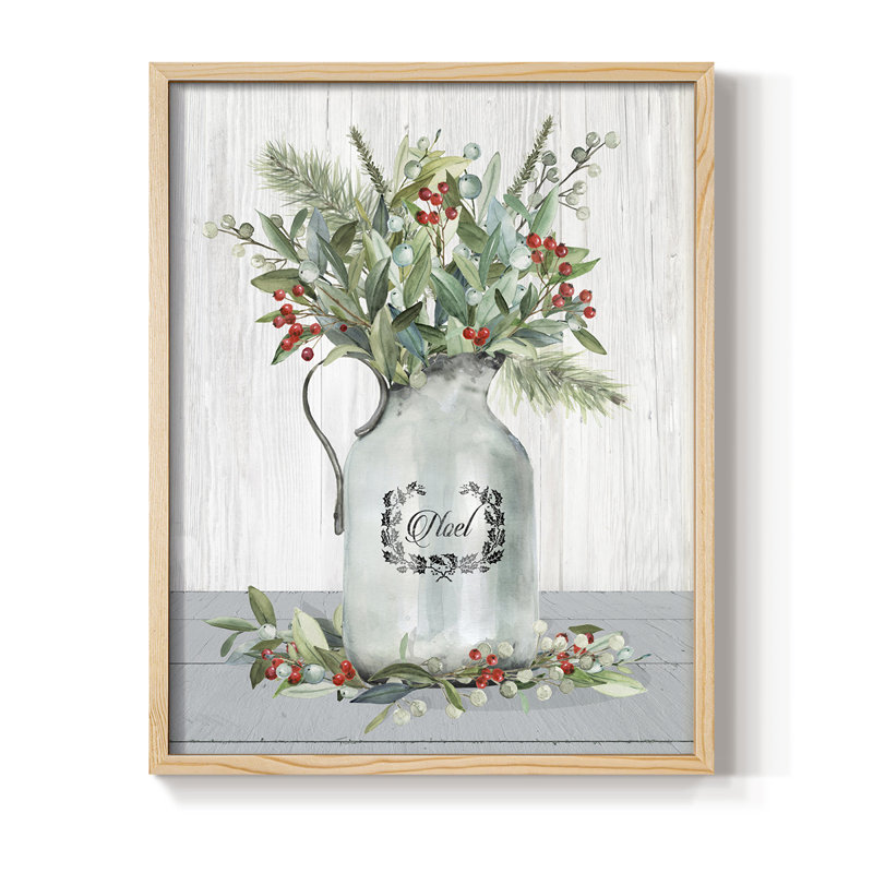 Farmhouse Christmas Noel, reproduction encadrée - bois massif, H 30 po x l 24 po