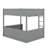 Queen Size Wooden Bunk Bed With Built-In Shelves, LED Light And USB Charging Station-535164802