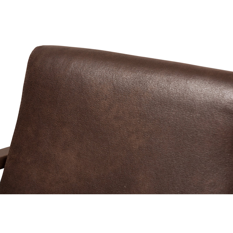 Faux Leather Accent Chair
