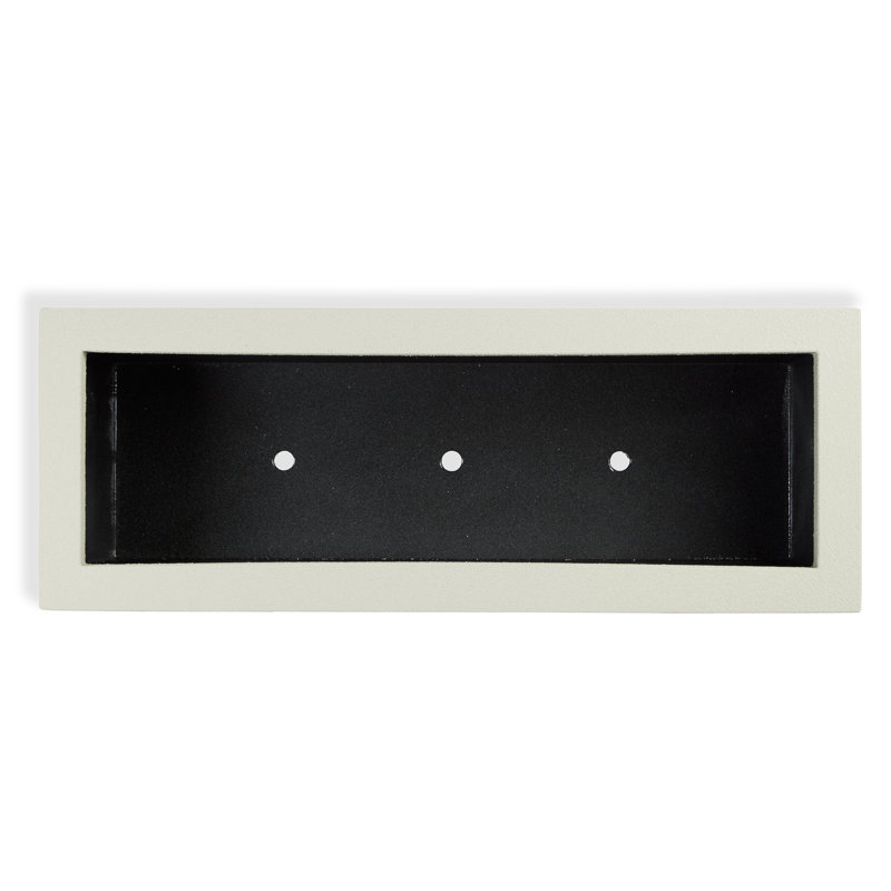 Milan Tall Polymer Box, Greige, 12"H x 46"W x 17"D