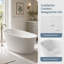 Baignoire de trempage autoportante ergonomique à surface solide, résine de pierre, trempage profond, appui-tête et soutien lombaire-129227783