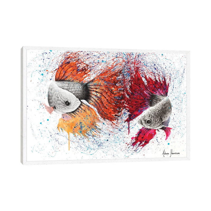 Brighter Together by Ashvin Harrison - Print on Canvas, White Framed, 101.6 cm H x 66.04 cm W