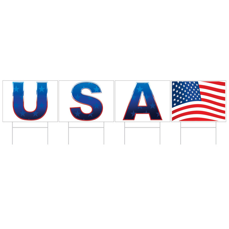 Enseigne de cour en plastique USA