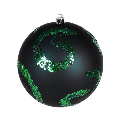 Matte Sequin Swirl Ball Ornament
