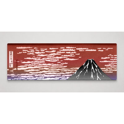 Fine Wind, Clear Morning (Red Fuji) (c. 1831) — Panoramic Canvas Wall Art