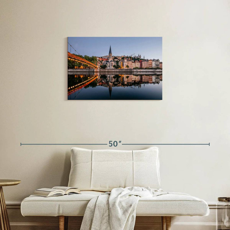 Lyon By Saone River, 20" H x 30" W