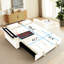 31 lits en velours, dossier réglable, table d'appoint avec sac de rangement, coussin, beige, matériau de velours pliable pour le salon et la chambre à coucher