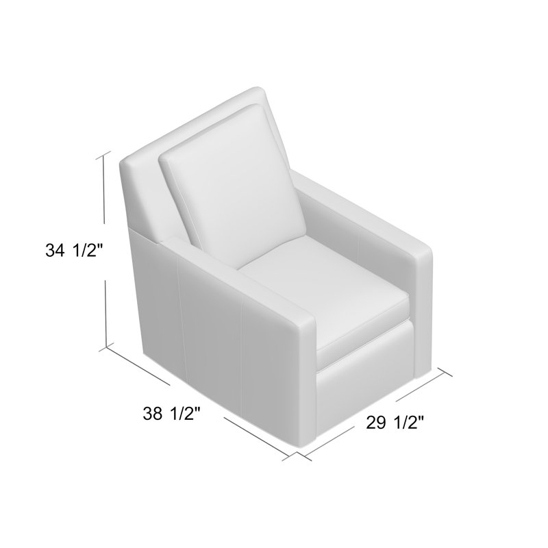 Jaxon Leather Swivel Armchair, Swivel - Standard, Anilina Hunter Genuine Leather