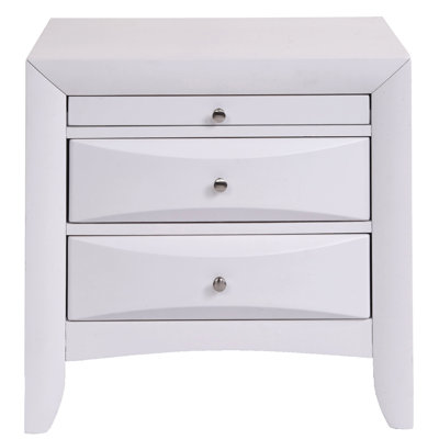 Table de chevet blanche 2 pour l'organisation de chevet - look rustique avec mobilier de chambre à coucher à 2 tiroirs