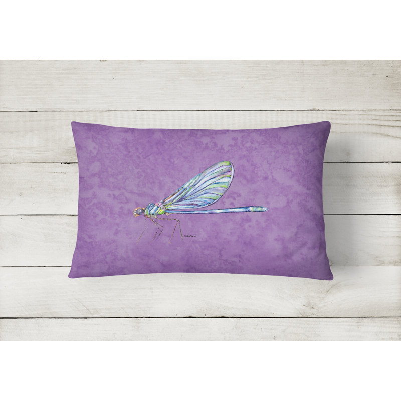 Dragonfly Outdoor Reversible Throw Pillow