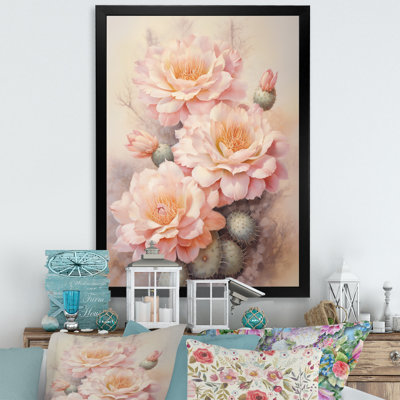 Yeidy, cactus rose, vert, impression romantique I