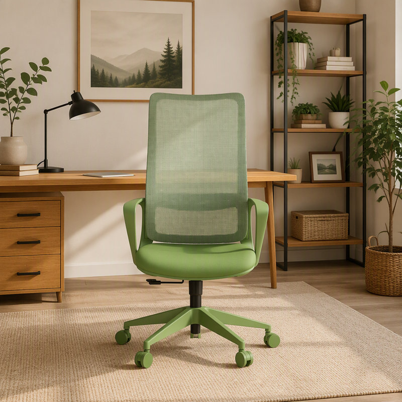 Fauteuil de bureau ergonomique et coloré 350LBS Home Office Mesh, Vert