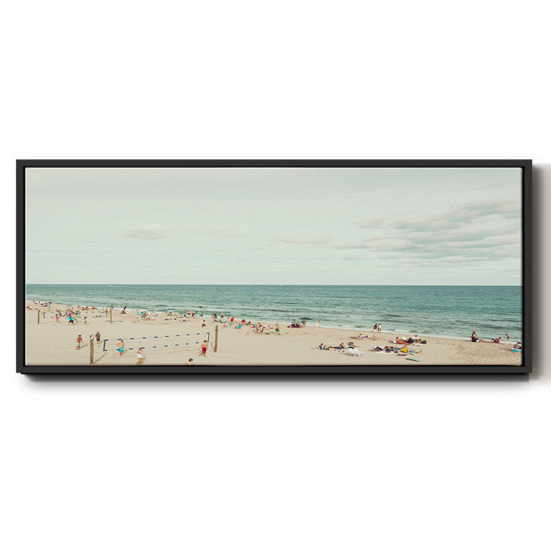 «Day at the Beach», reproduction sur toile flottante, H 8 po x l 20 po x P 1,5 po, Noir