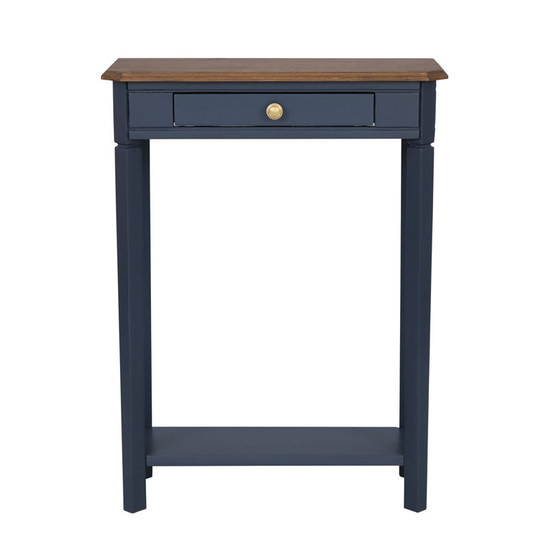 Mariyah 2 Tone Console Table With Drawer, Navy